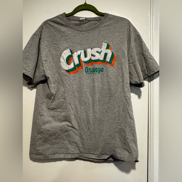 Orange Crush Soda Grey Graphic Tee. Heavy Cotton. Men’s Large. - Picture 1 of 9